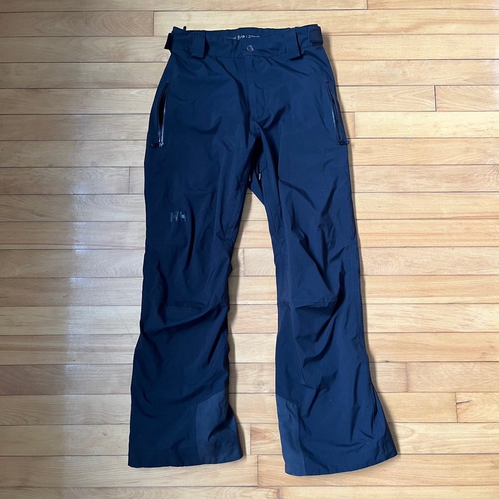 Helly Hansen Mens Black Ski Snowboard Pants Regular Fit Size S Adjustable Waist